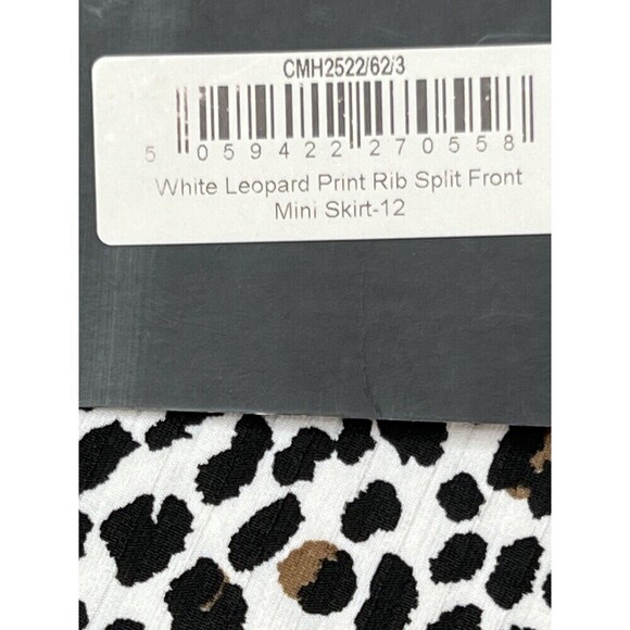 NWT PrettyLittleThing Shape Leopard Print Women’s Pull-On Mini Skirt Size 8 - Picture 5 of 7
